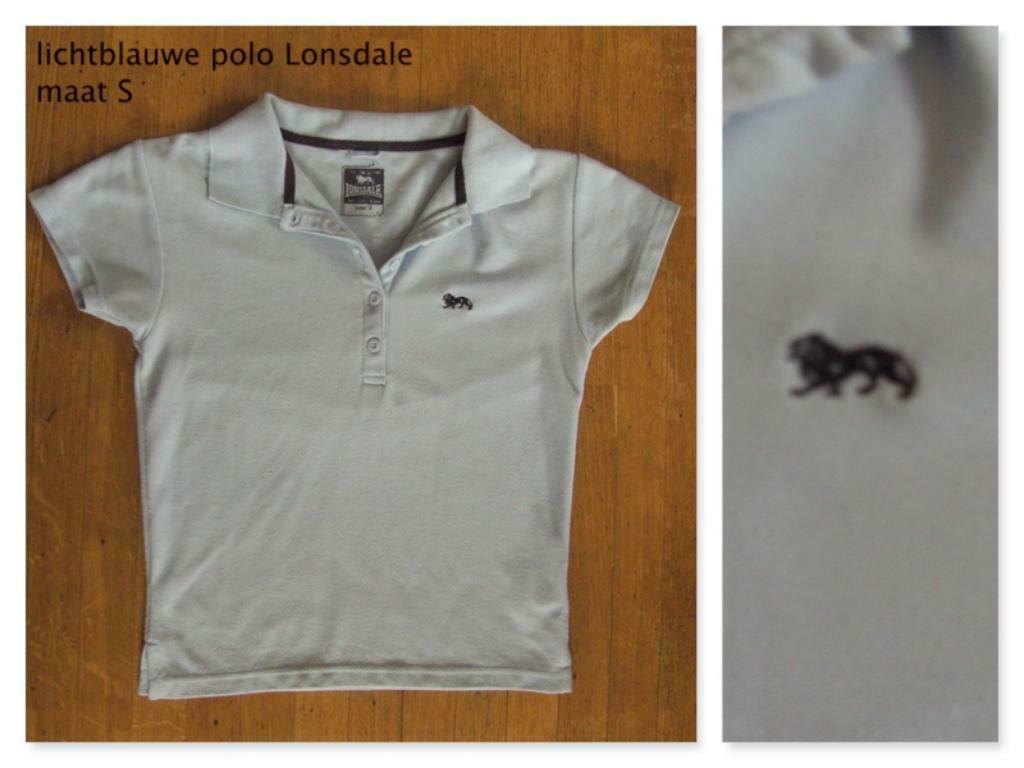 lichtblauwe polo Lonsdale, small, Manches courtes, Enlèvement ou Envoi, Taille 36 (S), Porté