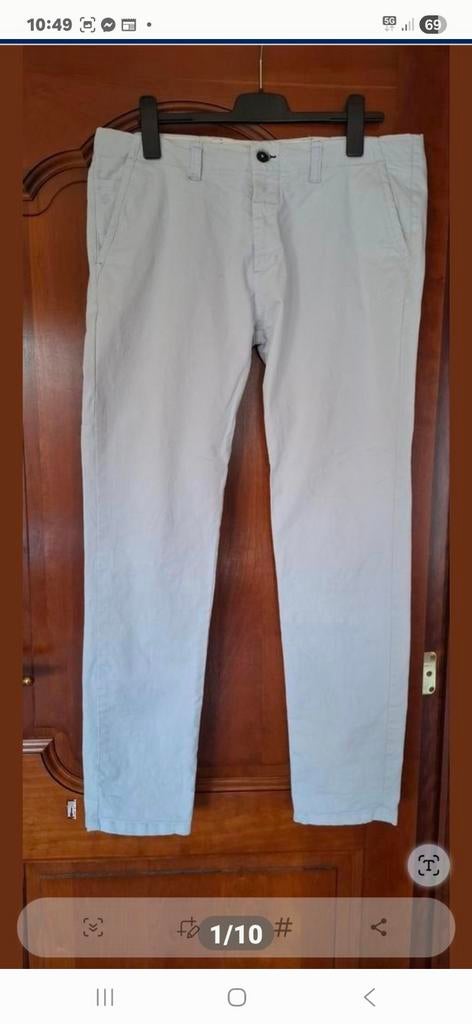 Pantalon d'été pour homme bleu très clair presque blanc tail, Enlèvement, Bleu