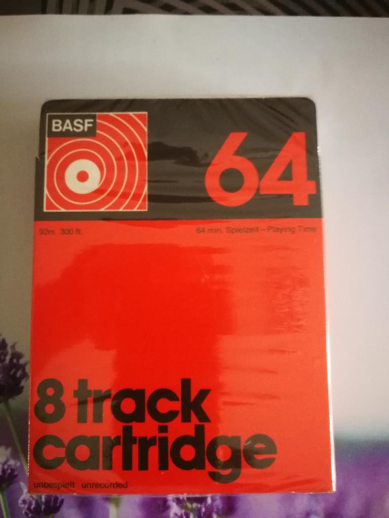 BASF64 8track cassette in verpakking, Enlèvement ou Envoi, Neuf, dans son emballage, Vierge