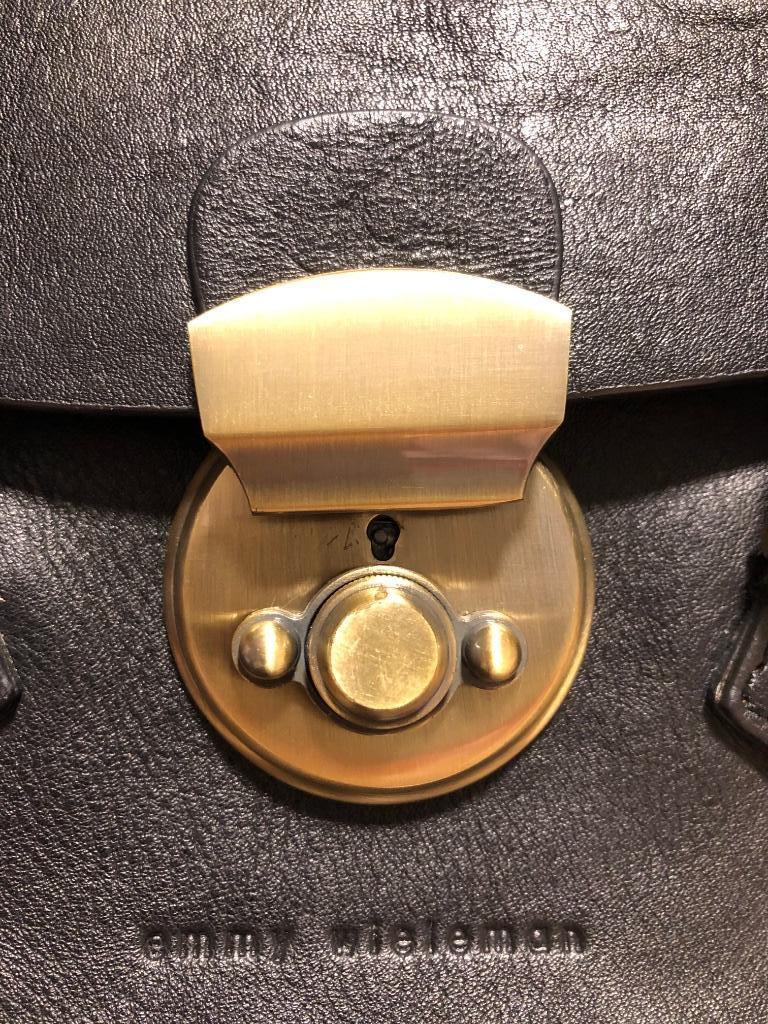 Handtas leder, Ophalen, Zo goed als nieuw, Zwart, Handtas