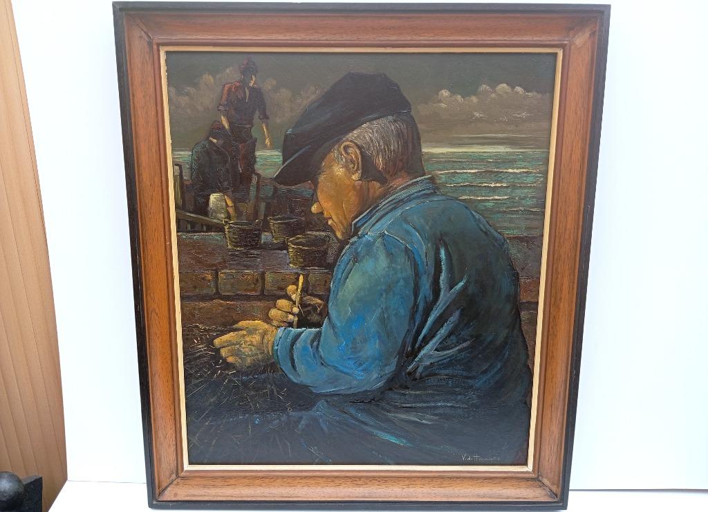 oud schilderij gesigneerd V.d. HAEGHE, Antiek en Kunst, Ophalen of Verzenden