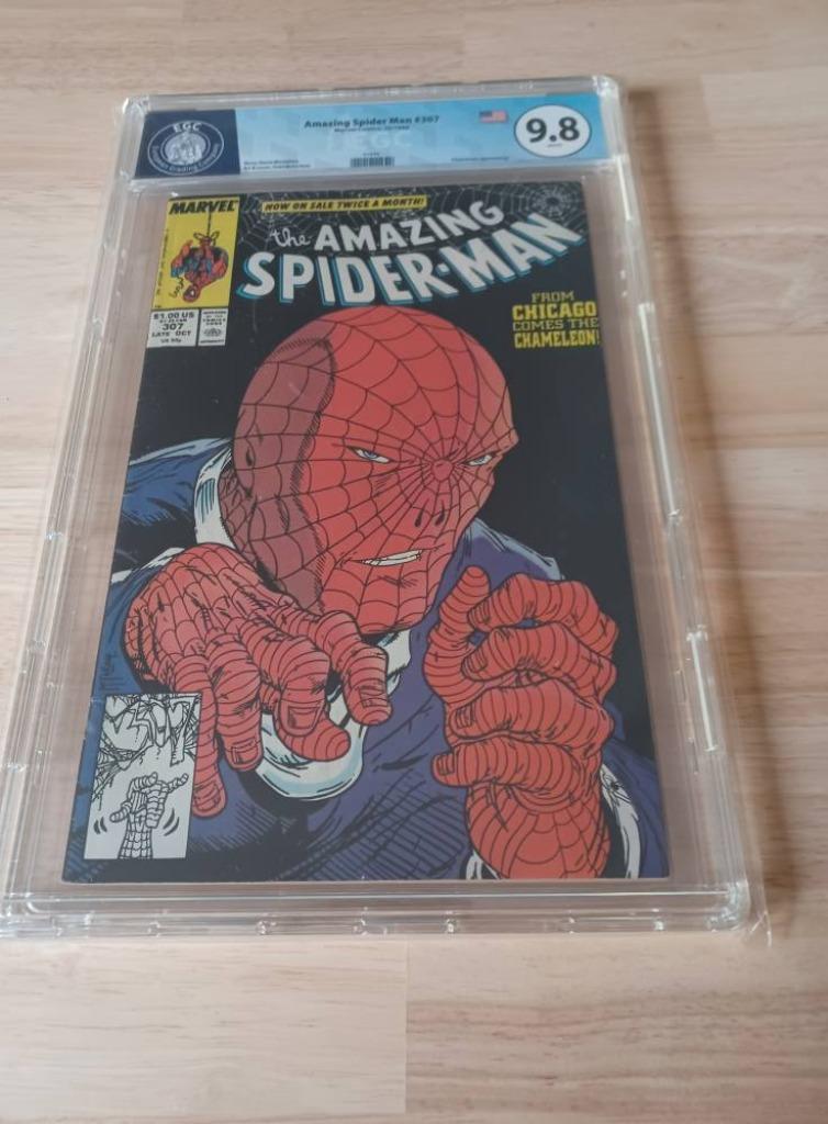 Spiderman 307 (1988) Graded 9.8, Marvel comics, Enlèvement ou Envoi, Comme neuf, Comics