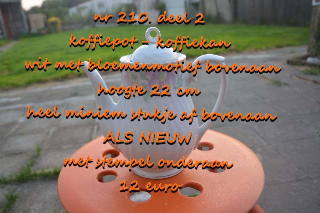 210. cafetière partie 2, COMME NEUF, Comme neuf, Enlèvement, Autres types, Autres matériaux