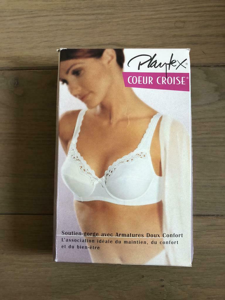 NIEUWE stevige Playtex bh in katoen met mooie kant, NIEUW, Playtex, Ophalen of Verzenden, Wit, BH