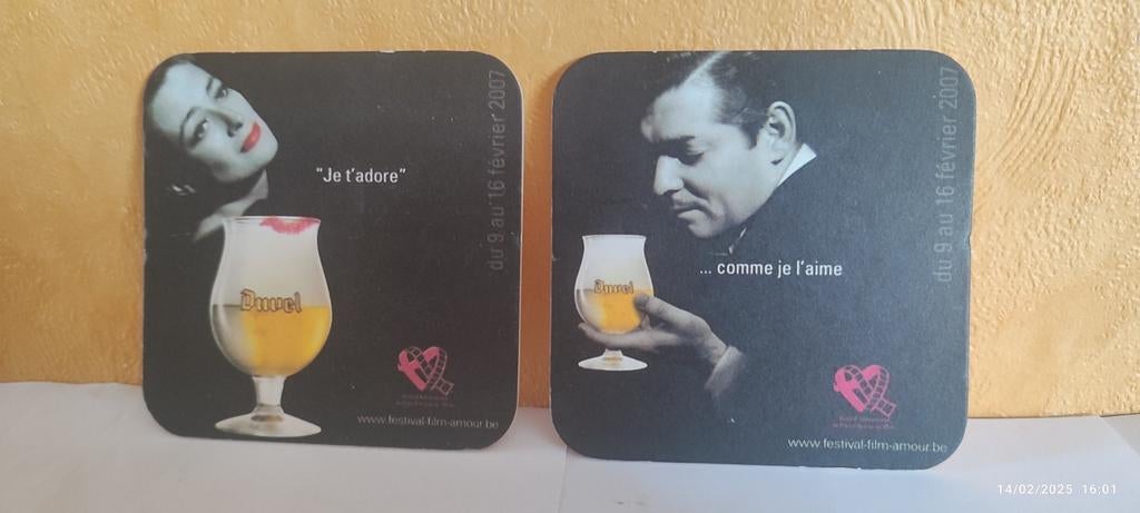 Twee onderzetters van DUVEL., Verzamelen, Ophalen of Verzenden, Nieuw, Viltje(s), Duvel
