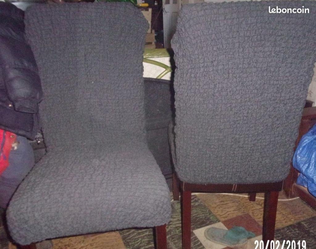 housses chaises Joséphine lot 6, Maison & Meubles, Enlèvement, Tissus, Noir, Joséphine