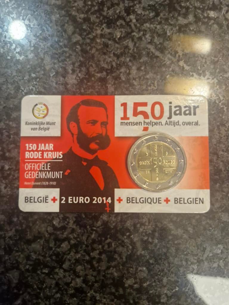 2 euro coincard belgie rode kruis, Postzegels en Munten, Munten | Europa | Euromunten, Ophalen of Verzenden