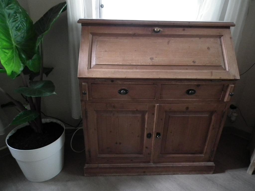 Secrétaire en pin (longueur 100 cm/ hauteur 111 cm), Maison & Meubles, Armoires | Secrétaires, Utilisé, Enlèvement