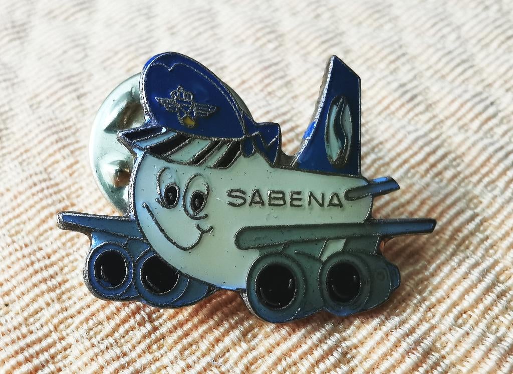 Pin Sabena. Metaal en emaille., Enlèvement ou Envoi, Comme neuf, Transport, Insigne ou Pin's