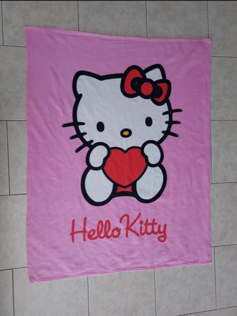 Plaid fleecedeken dekentje hello kitty disney fleece, Meisje, Nieuw, Ophalen of Verzenden, Deken of Dekbed