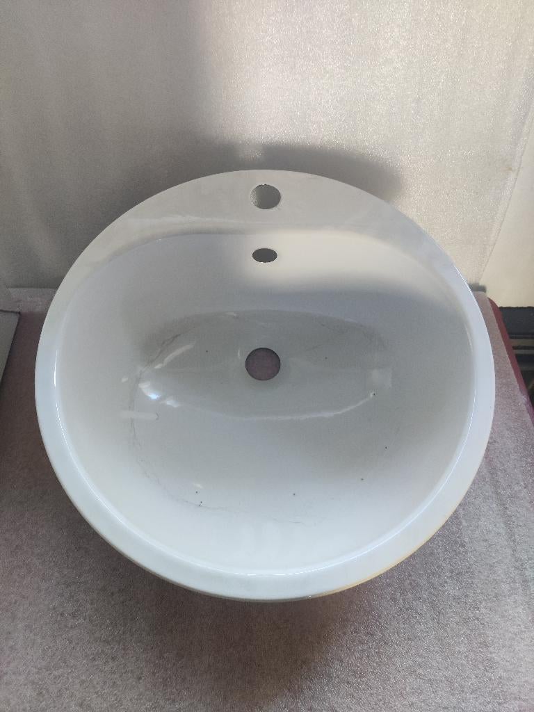 Lavabo acier émaillé - Nouveau - 47 x 47 cm, Enlèvement, Neuf, Lavabo