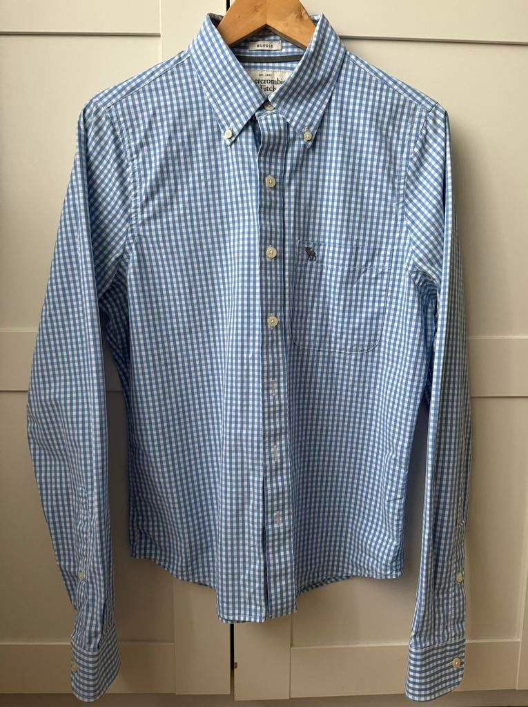 Chemise à carreaux Abercrombie - Etat impeccable, Comme neuf, Bleu, Abercrombie & Fitch, Tour de cou 39/40 (M)