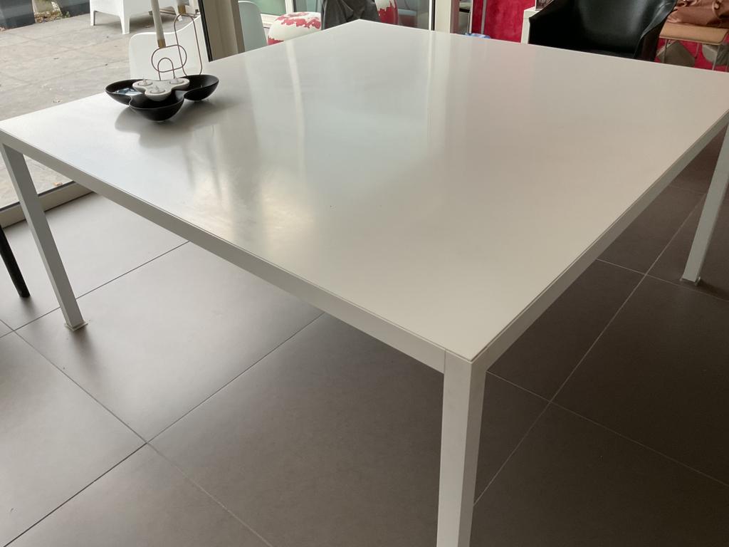 Vierkanten eettafel, Huis en Inrichting, Tafels | Eettafels, Ophalen, Moder, Vierkant, Zo goed als nieuw