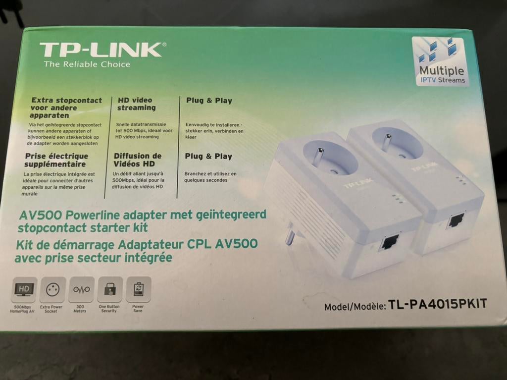 Tp-link powerline adapter, Computers en Software, Netwerk switches, Ophalen of Verzenden, Zo goed als nieuw