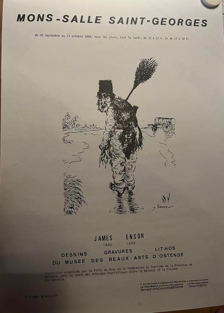 James Ensor poster, Verzamelen, Ophalen, Zo goed als nieuw