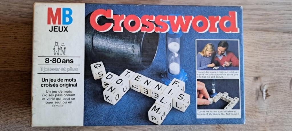 Jeu de société  "Crossword" (vintage)  par MB Jeux, Hobby en Vrije tijd, Ophalen of Verzenden