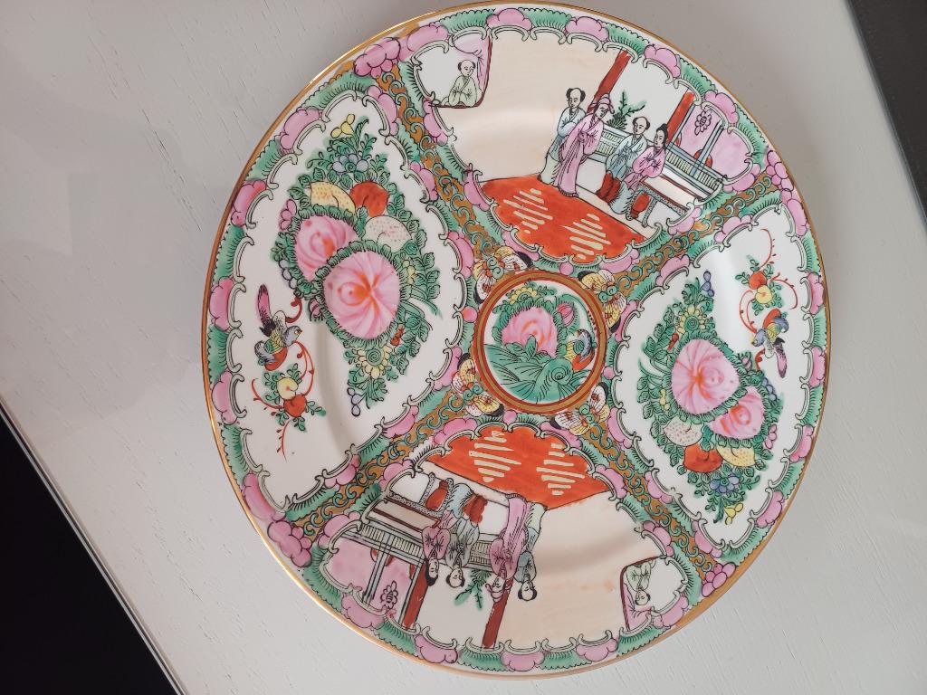 Mooi Chinees Cantonees bord, Antiek en Kunst, Antiek | Keramiek en Aardewerk, Ophalen of Verzenden