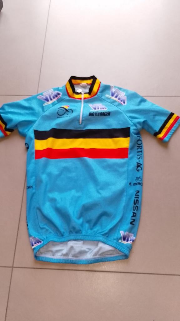 vintage wielrenshirt België Bioracer VTM maat 2 = S, Ophalen of Verzenden, Gebruikt, S