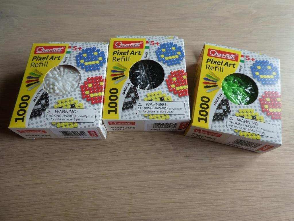 Quercetti pixel art refill zwart, groen, wit, Ophalen of Verzenden, Nieuw, Puzzelen