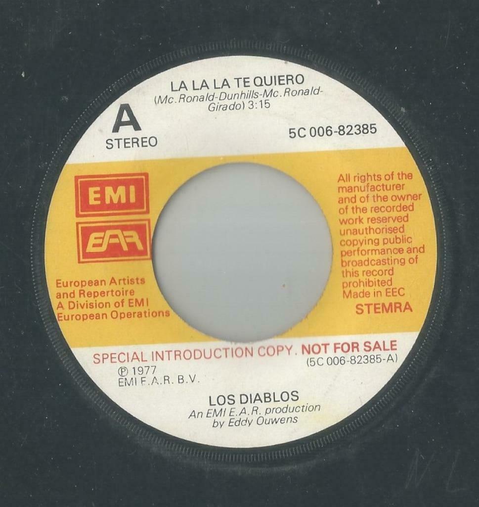 Los Diablos – La la la te quiero / No no no no – Single - DJ, Ophalen of Verzenden, Gebruikt, Pop