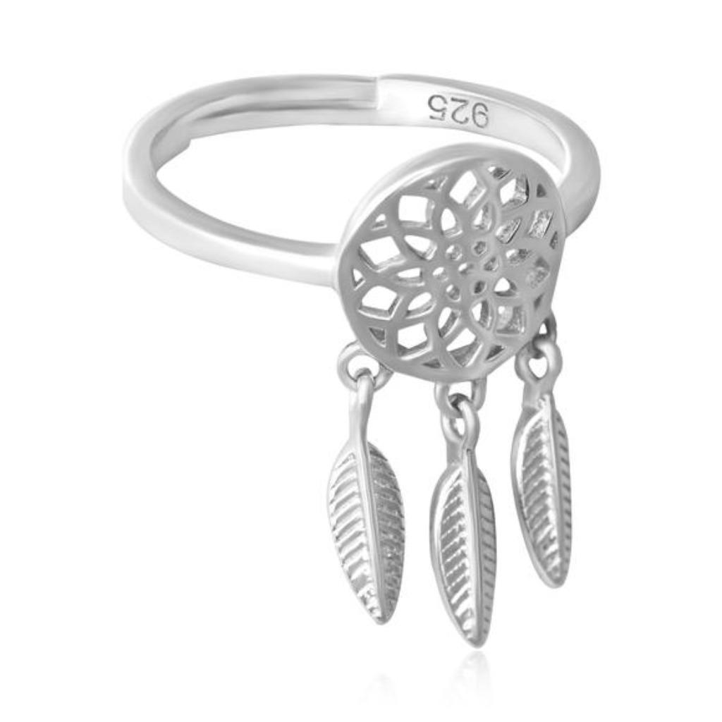 Ring dreamcatcher 925 sterling zilver - OP=OP! OPRUIMING!, Nieuw, Ophalen of Verzenden, Dame, Zilver