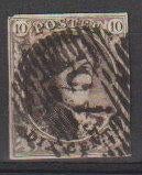 Belgique 1858 No 10A, Envoi, Affranchi
