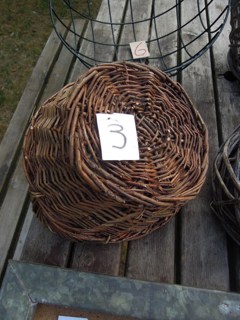 rieten mandjes bloemenmand oasismandjes, Gebruikt, Mand, Rond, Ophalen of Verzenden