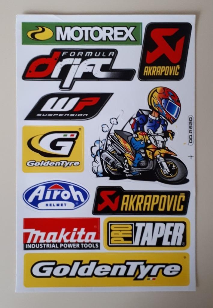 Sponsor motorfiets moto stickervel stickers stickerset, Motoren, Ophalen of Verzenden