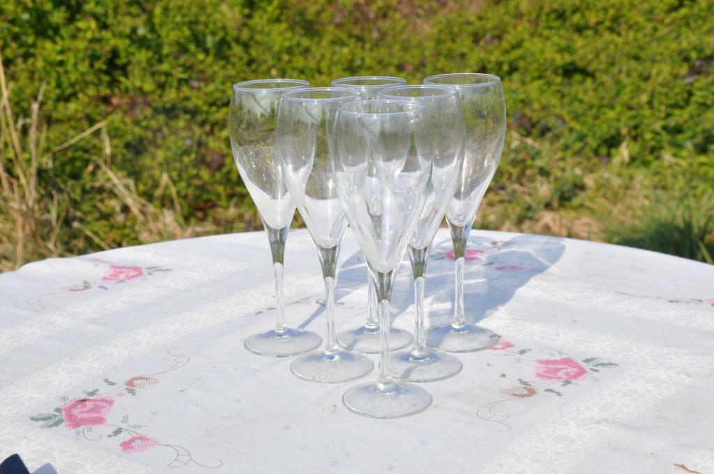 §  6 verres flute, Enlèvement ou Envoi, Comme neuf, Verre, Verre ou Verres