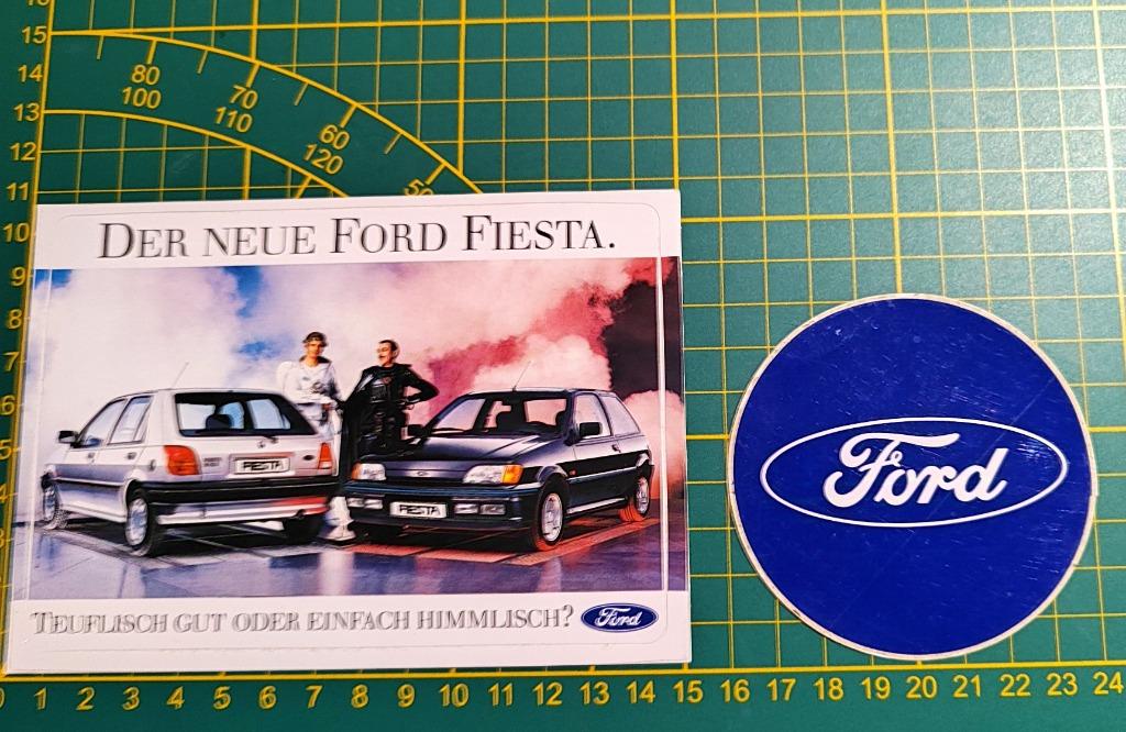 Lot Lot 2x stickers Ford Fiesta XR2i (Duits) en Ford logo, Ophalen of Verzenden