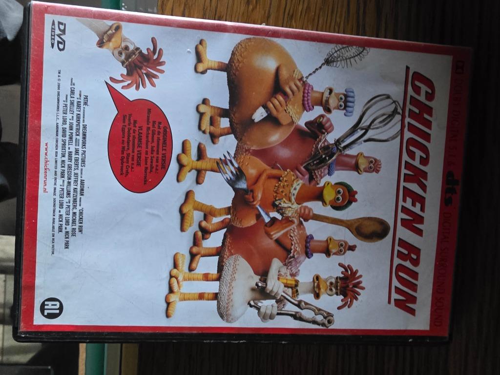 Chicken run dvd  vlaamse versie, Alle leeftijden, Ophalen of Verzenden, Zo goed als nieuw, Dieren
