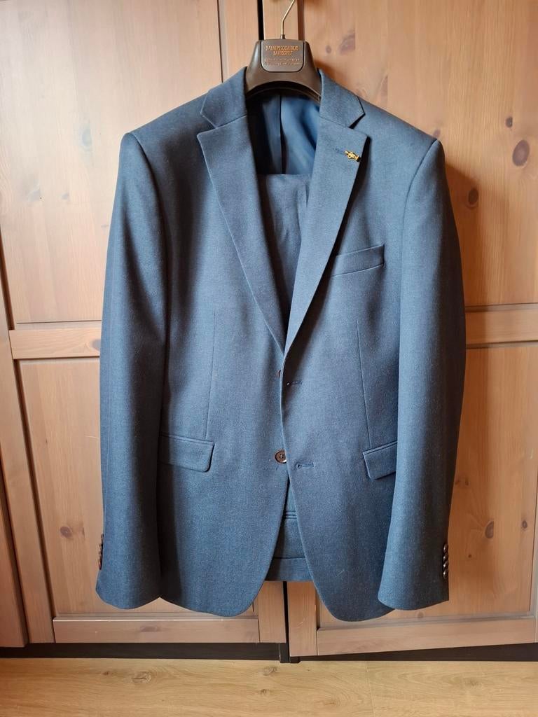 Kostuum heren, Kleding | Heren, Kostuums en vesten, Zo goed als nieuw, Maat 48/50 (M), Blauw, Ophalen