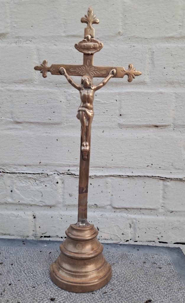 koperen crucifix, Ophalen of Verzenden