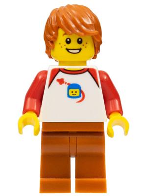 Lego figuur bdp042 Male, White Classic Space Shirt / F1-2, Ophalen of Verzenden, Nieuw, Losse stenen, Lego