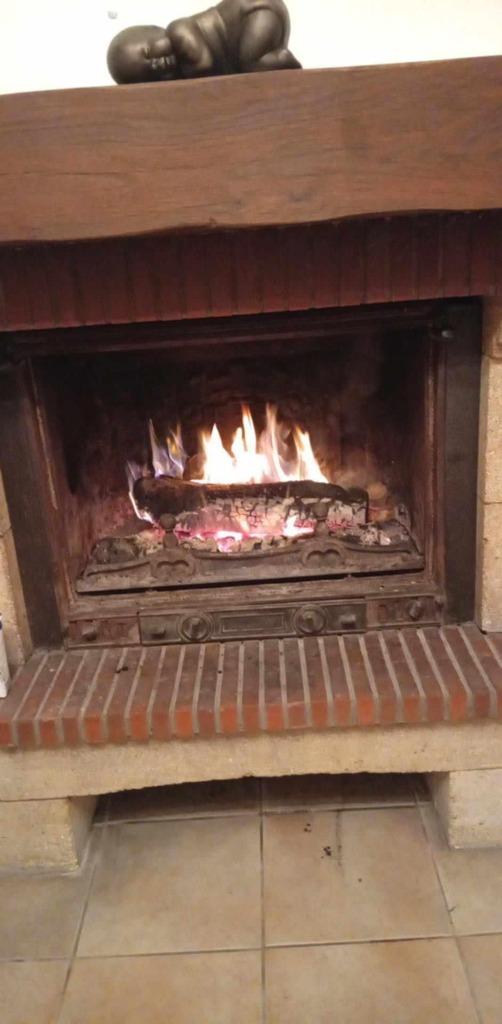 Insert bois vitre basculante, Maison & Meubles, Cheminées, Enlèvement, Utilisé, Insert, Cheminée au bois