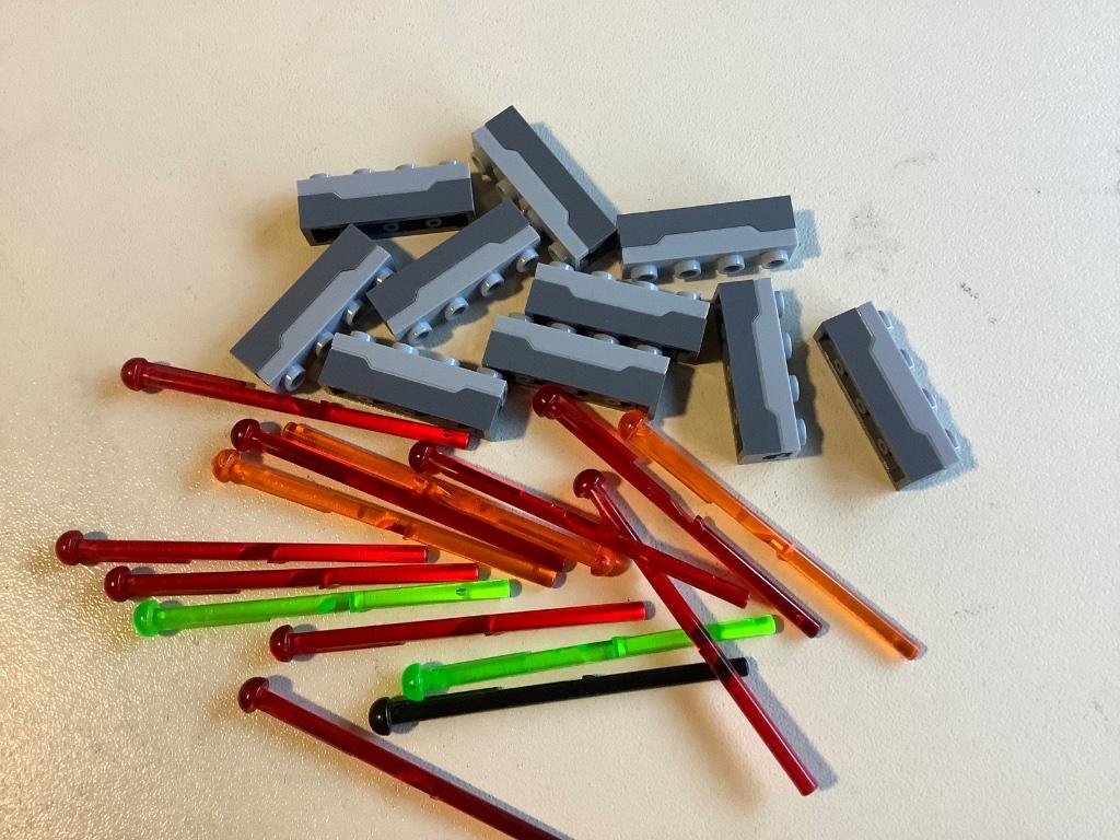 Lego kanonnen en pijlen / 215-2, Kinderen en Baby's, Ophalen of Verzenden, Zo goed als nieuw, Losse stenen, Lego