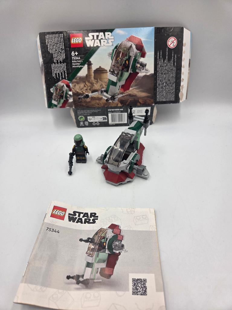 Lego Star Wars 75344 Boba Fett's Starship Microfighter, Ophalen of Verzenden, Zo goed als nieuw, Complete set, Lego