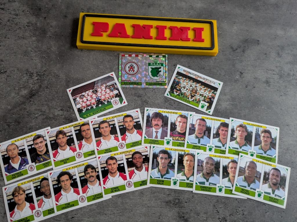 15 AUTOCOLLANTS PANINI FOOTBALL 95 KORTRIJK/LA LOUVIÈRE, Enlèvement ou Envoi, Neuf