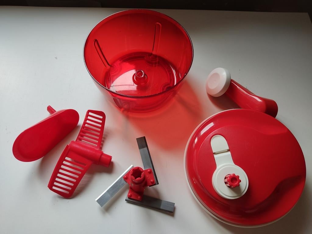 Hakmolen, mixer, klopper large Tupperware, Ophalen, Gebruikt, Rood