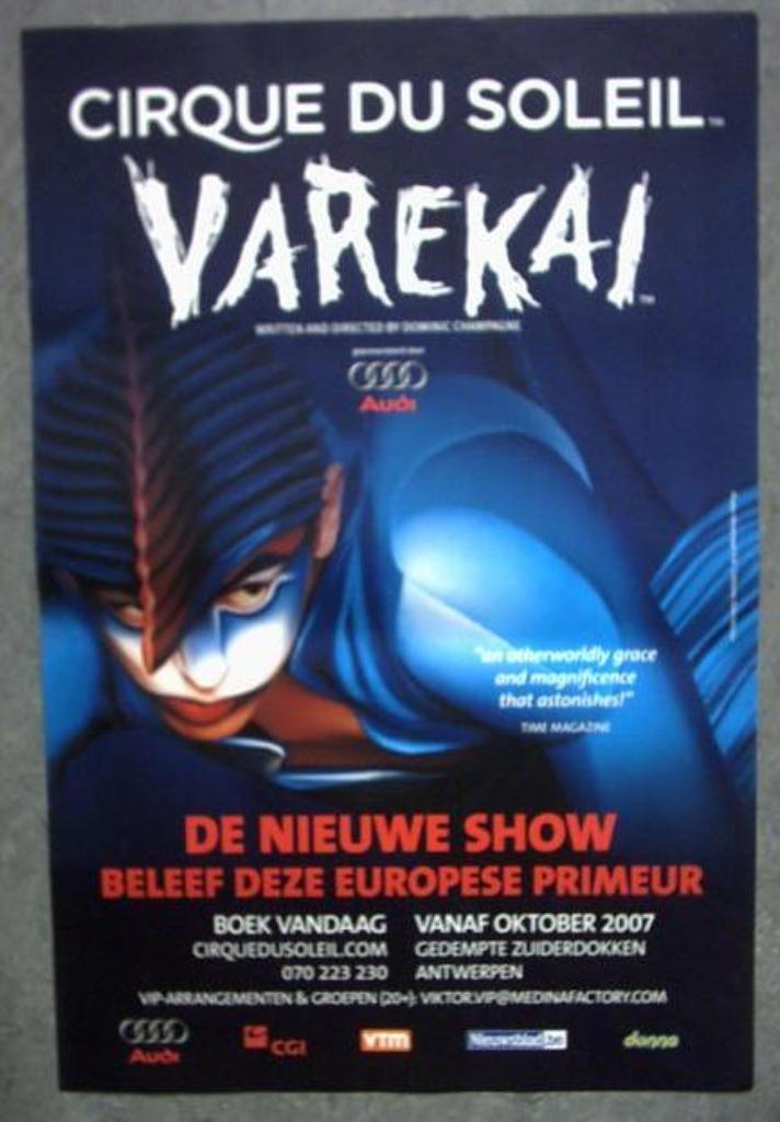 affiche/affiche - VAREKAI Cirque du Soleil (60x40 cm), Enlèvement ou Envoi, Neuf