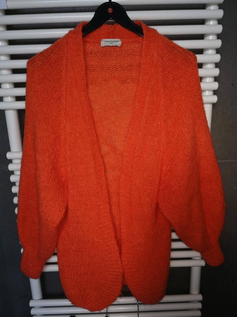 cardigan oranje  extra small, Enlèvement ou Envoi, Comme neuf, Orange