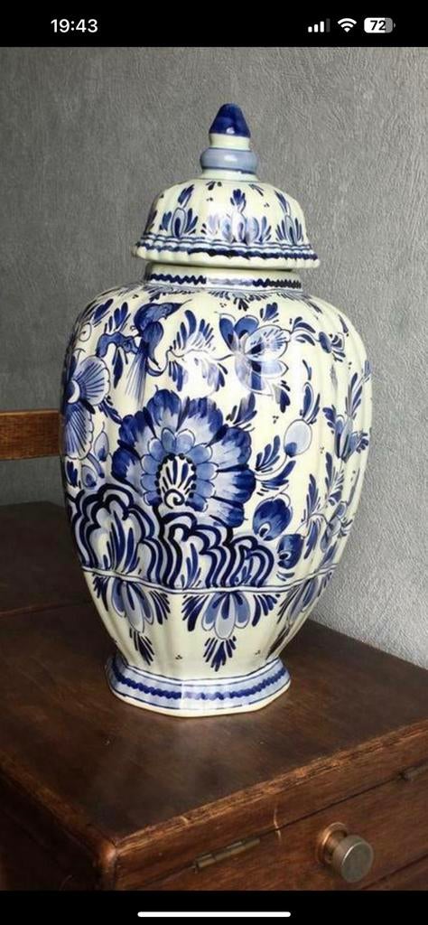 Delfts blauw dekselvaas 1954, Ophalen