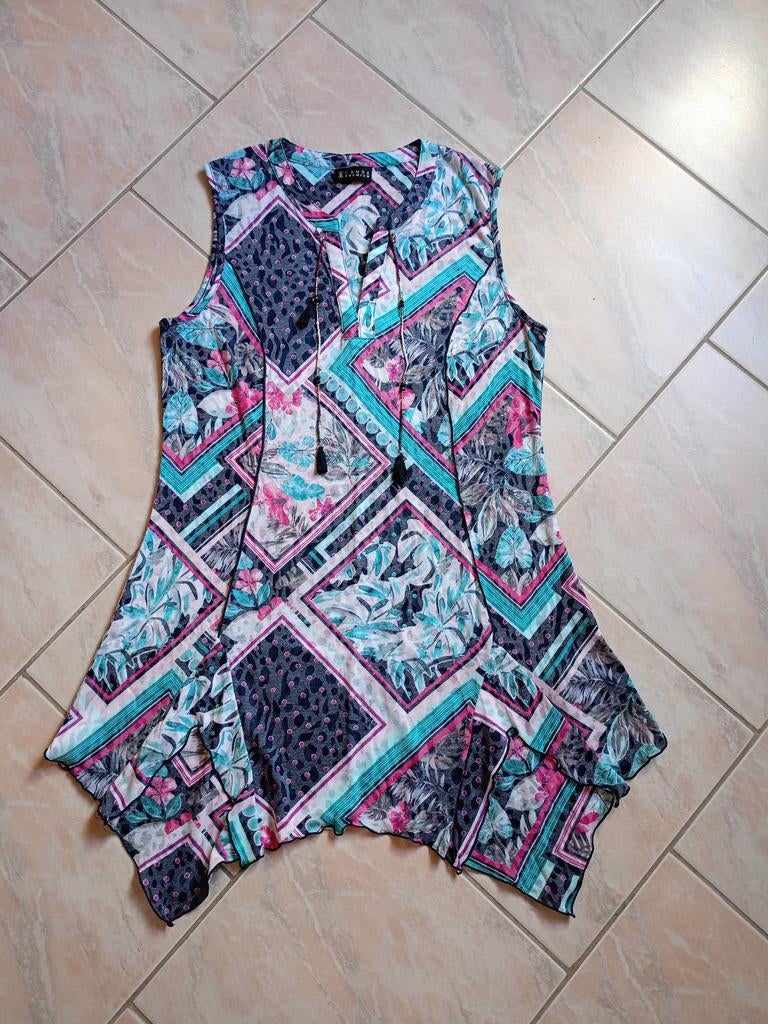 Robe avec déco-bijoux, Taille 38/40 (M), Au-dessus du genou, Comme neuf, Bleu
