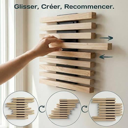 wandrek | modulair | massief hout | GRATIS LEVERING, -, Verzenden, -, Nieuw