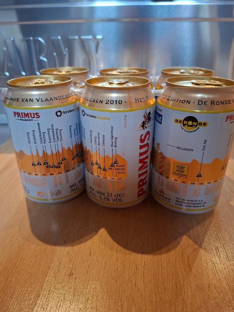 6-pack Ronde van Vlaanderen 2010 bierblikjes, Ophalen of Verzenden, Nieuw, Pul(len), Overige merken