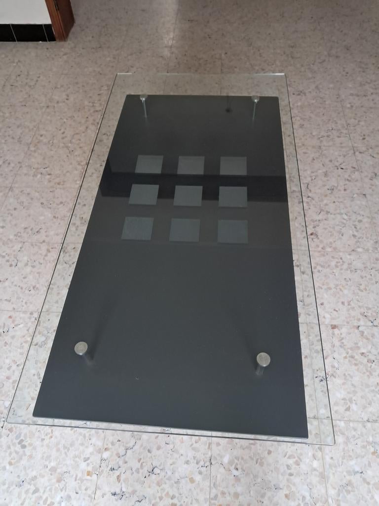Salontafel met glas, Huis en Inrichting, Tafels | Salontafels, Ophalen, Glas