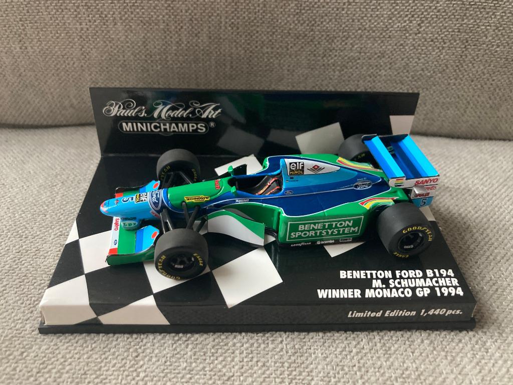 Michael Schumacher 1:43 Winner Monaco GP 1994 Benetton, Enlèvement ou Envoi, Neuf, ForTwo