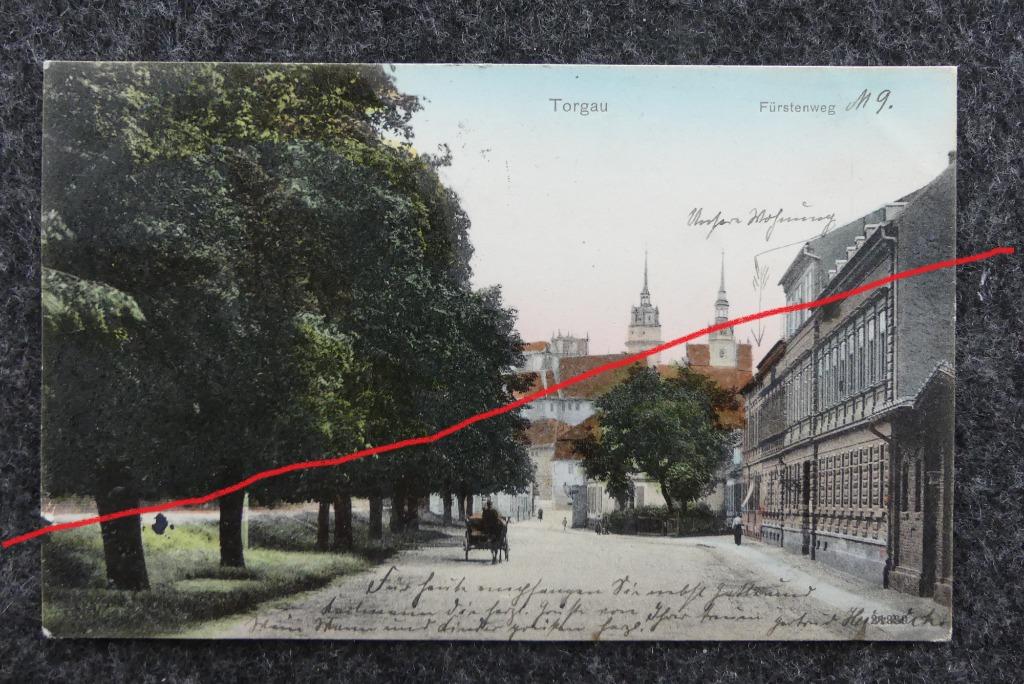 Postkaart 20/5/1912 Torgau, Fürstenweg, Duitsland, Ophalen of Verzenden, Voor 1920, Gelopen, Duitsland