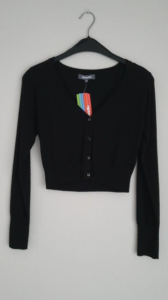 Zwarte bolero trui/gilet - maat S - Nog volledig nieuw, Neuf, Taille 36 (S), Bel & Bo, Enlèvement