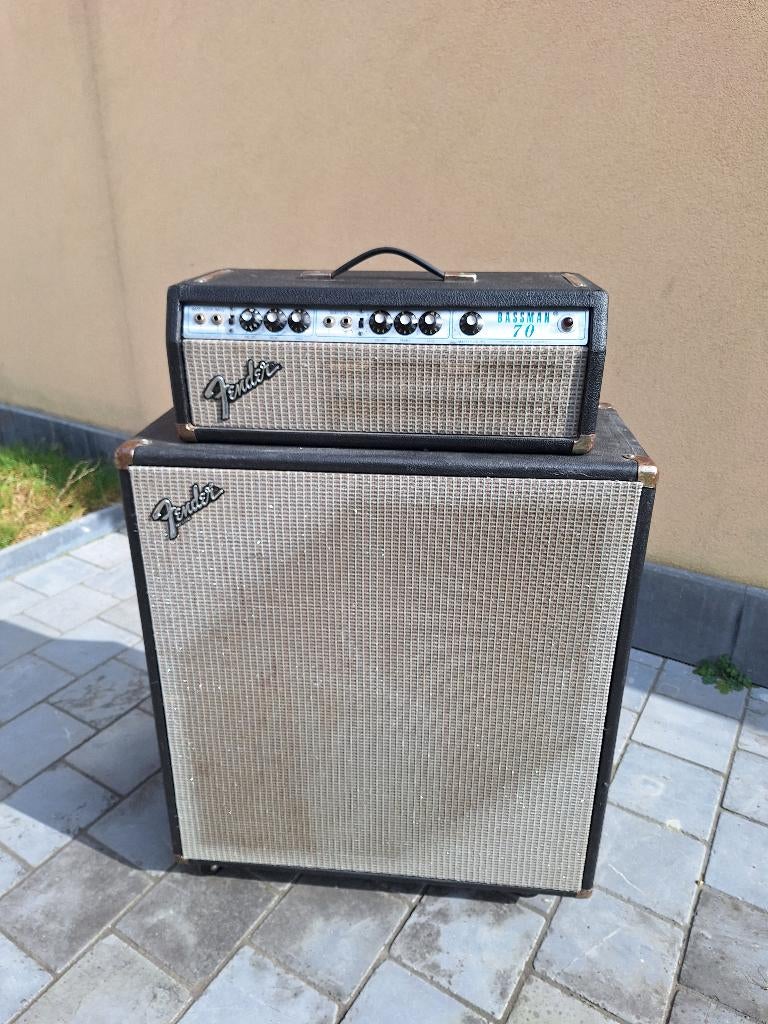 Fender Bassman 70 de 1978 avec cabinet 2 x 15", Enlèvement, Utilisé, 50 à 100 watts